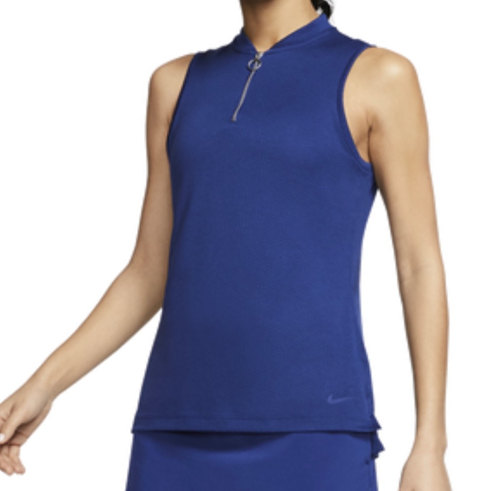 NIKE DRI-FIT WOMEN’S SLEEVELESS GRID FAIRWAY POLO